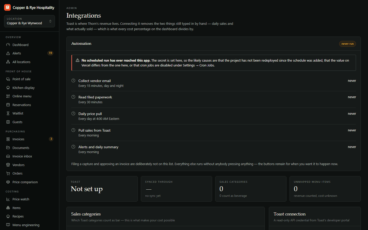 POS integrations in Tech for Tabs